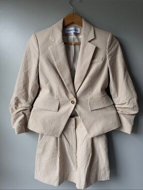 Veronica Beard Aliyah seersucker dicky jacket and shorts sz 0